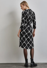 Load image into Gallery viewer, STREET ONE&lt;BR&gt;
Viscose Dress with Shirt Collar&lt;BR&gt;
Black&lt;BR&gt;
