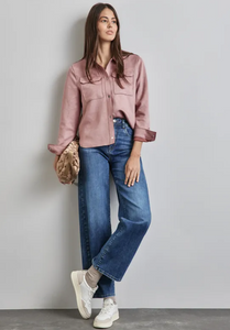 STREET ONE<BR>
Overshirt with Verlour Look<BR>
Dusty Rose<BR>