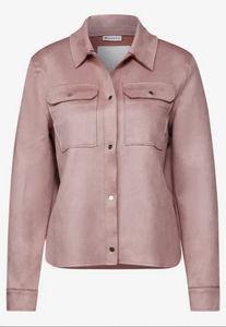 STREET ONE<BR>
Overshirt with Verlour Look<BR>
Dusty Rose<BR>