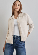 Load image into Gallery viewer, STREET ONE&lt;BR&gt;
Polo Cardigan&lt;BR&gt;
Beige&lt;BR&gt;
