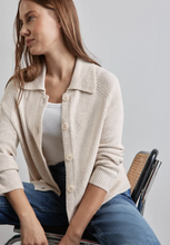 Load image into Gallery viewer, STREET ONE&lt;BR&gt;
Polo Cardigan&lt;BR&gt;
Beige&lt;BR&gt;
