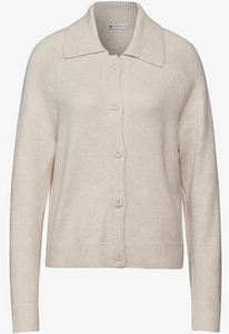 STREET ONE<BR>
Polo Cardigan<BR>
Beige<BR>