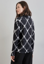 Load image into Gallery viewer, STREET ONE&lt;BR&gt;
Turtle Neck Sweater&lt;BR&gt;
Black/White&lt;BR&gt;
