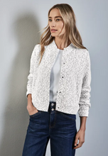 Load image into Gallery viewer, STREET ONE&lt;BR&gt;
Knit Jacket with Leopard Pattern&lt;BR&gt;
Echo Gray&lt;BR&gt;
