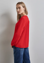 Load image into Gallery viewer, STREET ONE&lt;BR&gt;
Structured Blouse Embroidery&lt;BR&gt;
Red&lt;BR&gt;
