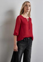 Load image into Gallery viewer, STREET ONE&lt;BR&gt;
Printed Chiffon Blouse&lt;BR&gt;
Red&lt;BR&gt;
