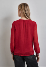 Load image into Gallery viewer, STREET ONE&lt;BR&gt;
Printed Chiffon Blouse&lt;BR&gt;
Red&lt;BR&gt;
