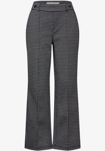 STREET ONE<BR>
Jacquard Trousers<BR>
Black<BR>