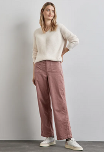 STREET ONE<BR>
Cord Trousers<BR>
Pink<BR>