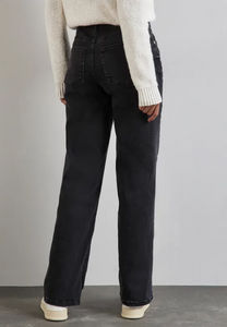 STREET ONE<BR>
Wide Leg Jeans<BR>
Black<BR>