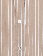 Load image into Gallery viewer, MORE AND MORE&lt;BR&gt;
Striped Blouse&lt;BR&gt;
White/Taupe&lt;BR&gt;
