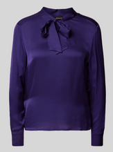 Load image into Gallery viewer, MORE AND MORE&lt;BR&gt;
PussyBow Blouse&lt;BR&gt;
Purple&lt;BR&gt;
