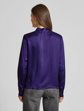 Load image into Gallery viewer, MORE AND MORE&lt;BR&gt;
PussyBow Blouse&lt;BR&gt;
Purple&lt;BR&gt;
