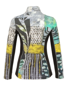 DOLCEZZA<BR>
Abstract Print Full Zip Sweatshirt<BR>
Multi<BR>