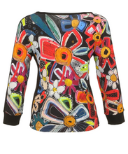 Load image into Gallery viewer, DOLCEZZA&lt;BR&gt;
Floral Print Embellished Top&lt;BR&gt;
Multi&lt;BR&gt;
