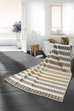 Load image into Gallery viewer, BIEDERLACK&lt;BR&gt;
Hanley Stripe Natural Throw 140 x 180&lt;BR&gt;
