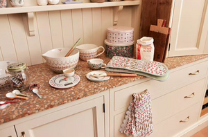 CATH KIDSTON<BR>
Painted Table Cotton Apron<BR>