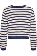 Load image into Gallery viewer, FRANSA&lt;BR&gt;
Belinda Cardigan&lt;BR&gt;
Navy/Cream&lt;BR&gt;
