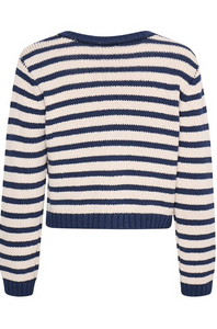 FRANSA<BR>
Belinda Cardigan<BR>
Navy/Cream<BR>