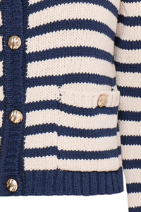 FRANSA<BR>
Belinda Cardigan<BR>
Navy/Cream<BR>