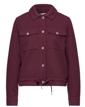 Load image into Gallery viewer, STREET ONE&lt;BR&gt;
Wool Look Jacket&lt;BR&gt;
Mulberry&lt;BR&gt;
