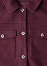 Load image into Gallery viewer, STREET ONE&lt;BR&gt;
Wool Look Jacket&lt;BR&gt;
Mulberry&lt;BR&gt;
