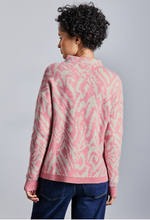 Load image into Gallery viewer, STREET ONE&lt;BR&gt;
Jacquard Knit Sweater&lt;BR&gt;
Sugar Coral&lt;BR&gt;
