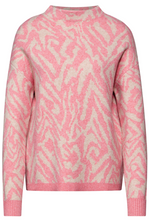 Load image into Gallery viewer, STREET ONE&lt;BR&gt;
Jacquard Knit Sweater&lt;BR&gt;
Sugar Coral&lt;BR&gt;
