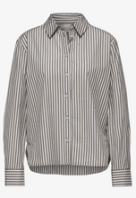 Load image into Gallery viewer, STREET ONE&lt;BR&gt;
Stripe Shirt&lt;BR&gt;
Taupe/White&lt;BR&gt;
