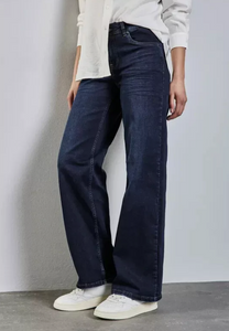 STREET ONE<BR>
Wide Leg Jeans<BR>
Blue<BR>