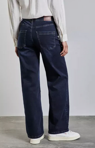 STREET ONE<BR>
Wide Leg Jeans<BR>
Blue<BR>