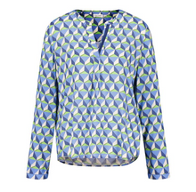 Load image into Gallery viewer, GERRY WEBER&lt;BR&gt;
Printed Blouse&lt;BR&gt;
Blue/Green&lt;BR&gt;
