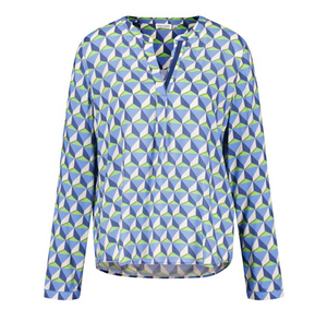 GERRY WEBER<BR>
Printed Blouse<BR>
Blue/Green<BR>