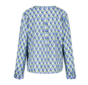 GERRY WEBER<BR>
Printed Blouse<BR>
Blue/Green<BR>