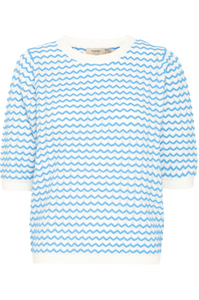 FRANSA<BR>
Luma Stripe Knit<BR>
Azure<BR>