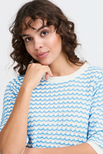 Load image into Gallery viewer, FRANSA&lt;BR&gt;
Luma Stripe Knit&lt;BR&gt;
Azure&lt;BR&gt;
