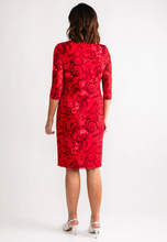 Load image into Gallery viewer, AVALON&lt;BR&gt;
Rose Print Wrap Dress&lt;BR&gt;
Coral&lt;BR&gt;
