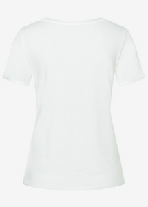 MORE AND MORE<BR>
T -Shirt with Print <BR>
White<BR>