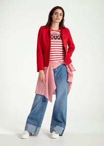 MORE AND MORE<BR>
Stripe Shirt<BR>
Red/White<BR>