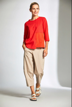 Load image into Gallery viewer, PERUZZI&lt;BR&gt;
Taffeta Trim Top&lt;BR&gt;
Orange&lt;BR&gt;
