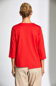 PERUZZI<BR>
Taffeta Trim Top<BR>
Orange<BR>