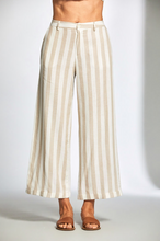 Load image into Gallery viewer, PERUZZI&lt;BR&gt;
Stripe Linen Trousers&lt;BR&gt;
Sand&lt;BR&gt;
