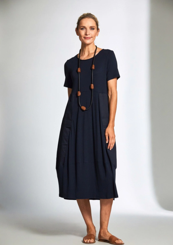 PERUZZI<BR>
Cargo Dress<BR>
Navy<BR>