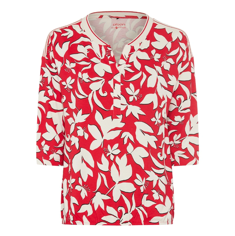 OLSEN<BR>
Print Top<BR>
Red<BR>