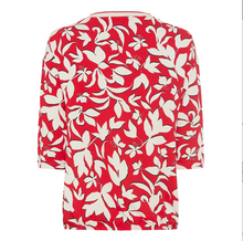 Load image into Gallery viewer, OLSEN&lt;BR&gt;
Print Top&lt;BR&gt;
Red&lt;BR&gt;
