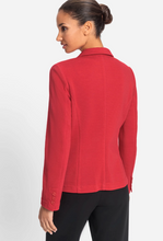 Load image into Gallery viewer, OLSEN&lt;BR&gt;
Pique Blazer&lt;BR&gt;
Red&lt;BR&gt;
