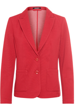 Load image into Gallery viewer, OLSEN&lt;BR&gt;
Pique Blazer&lt;BR&gt;
Red&lt;BR&gt;
