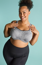 Load image into Gallery viewer, PANACHE&lt;BR&gt;
Sculptresse Activate Wired Sports Bra&lt;BR&gt;
Charcoal, Black&lt;BR&gt;
