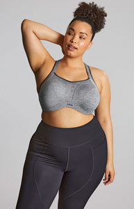 PANACHE<BR>
Sculptresse Activate Wired Sports Bra<BR>
Charcoal, Black<BR>