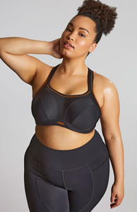 PANACHE<BR>
Sculptresse Activate Wired Sports Bra<BR>
Charcoal, Black<BR>